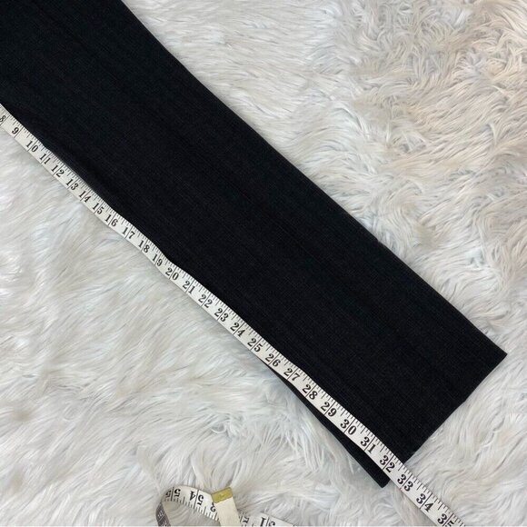 T Tahari Womens Size 2 Charcoal Gray Crosshatch Dress Pants Straight Leg Stretch - Picture 12 of 14